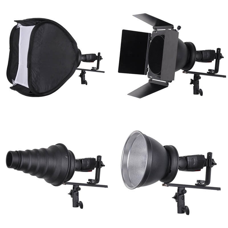 PES Flash Speedlight Bracket T (Bowens S )Mount for Snoot softbox barndoor