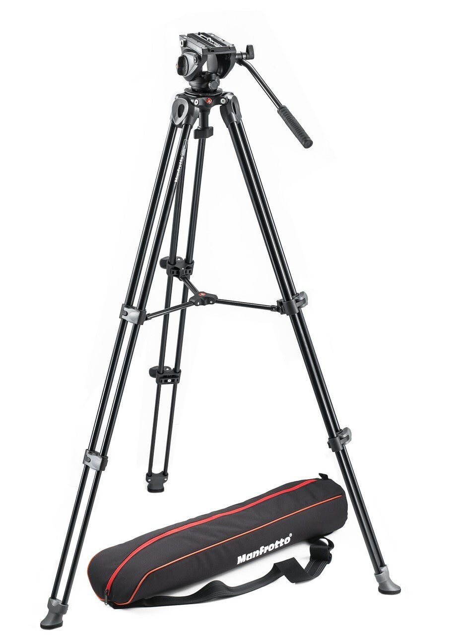 Manfrotto Tripod with fluid video head Lightweight with Side Lock  MVK500AM