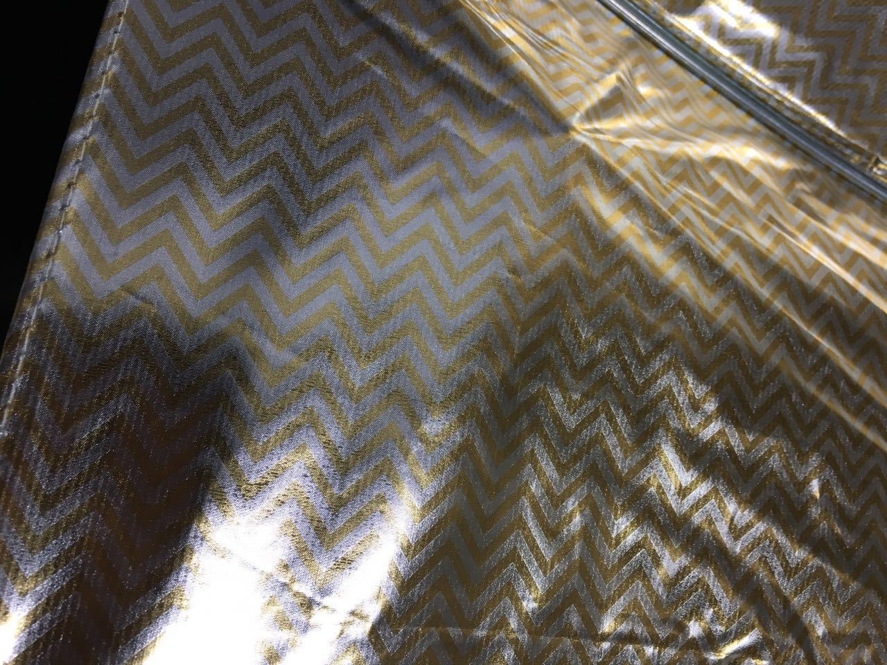 102cm Umbrella 102MW  Golden Strips with Solid White Cover