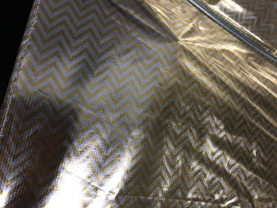 102cm Umbrella 102MW  Golden Strips with Solid White Cover