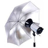 120 Umbrella 122SW Silver with White Cover