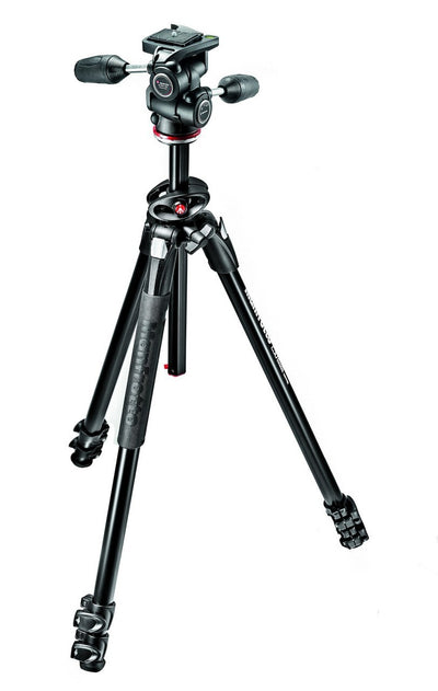 Manfrotto  290 Dual Aluminium 3-Section Tripod Kit with 804 3-Way Head  MK290DUA3-3W