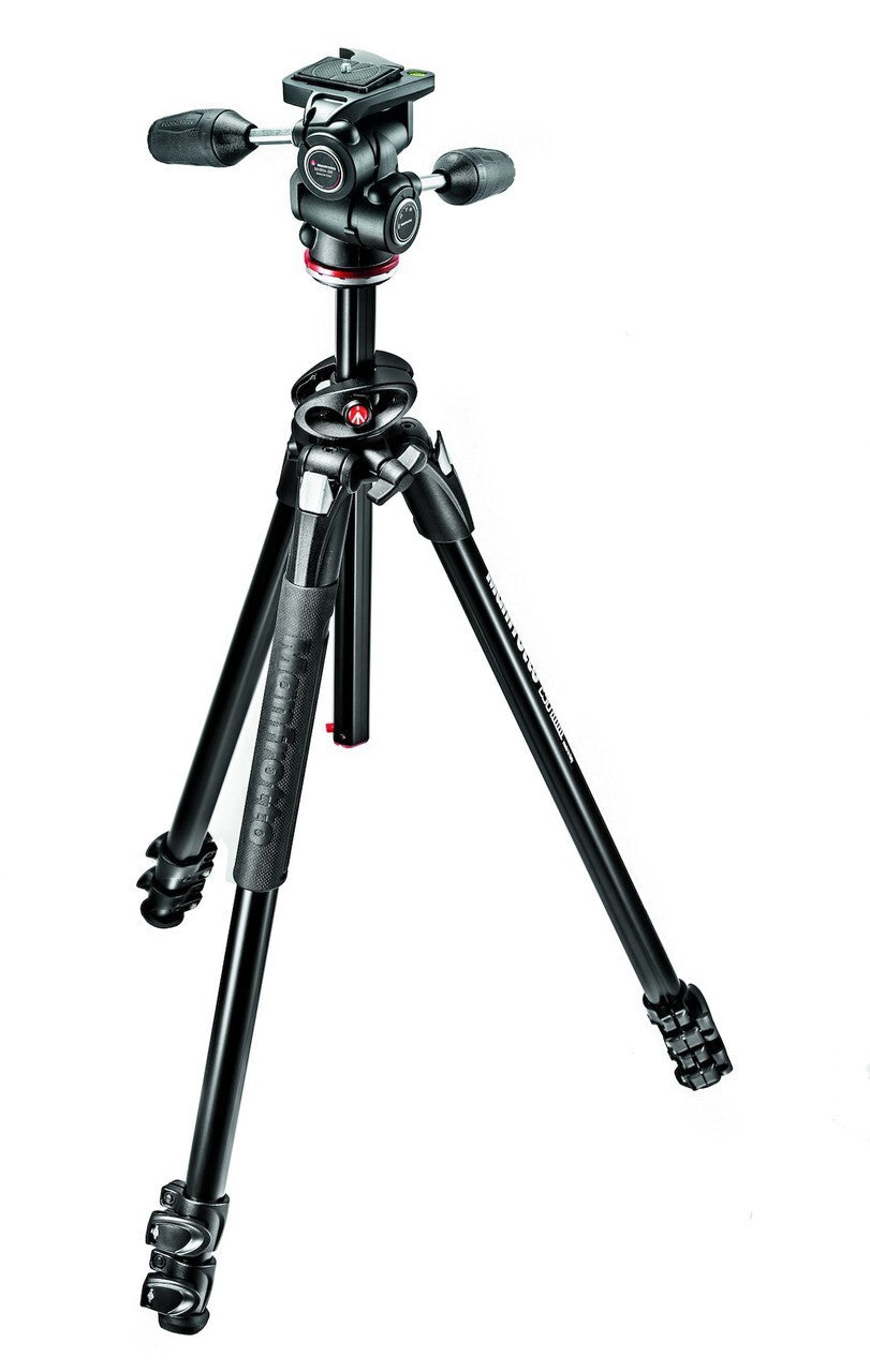 Manfrotto  290 Dual Aluminium 3-Section Tripod Kit with 804 3-Way Head  MK290DUA3-3W