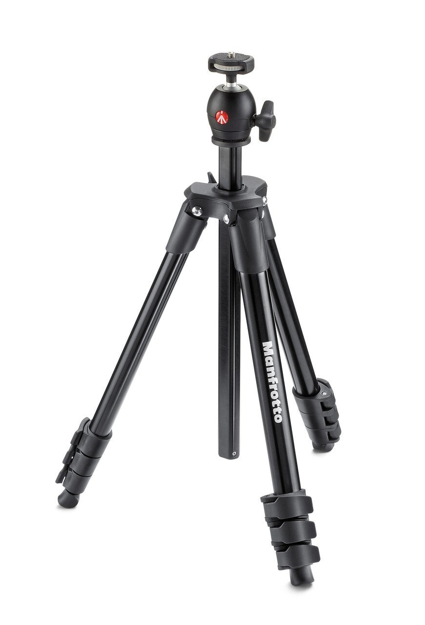 Manfrotto Compact Light aluminium tripod with ball head   MKCOMPACTLT-BK