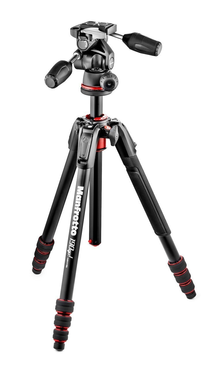 Manfrotto  190 Go! Aluminium 4-Section Twist Lock tripod with Head  MK190GOA4TB-3W