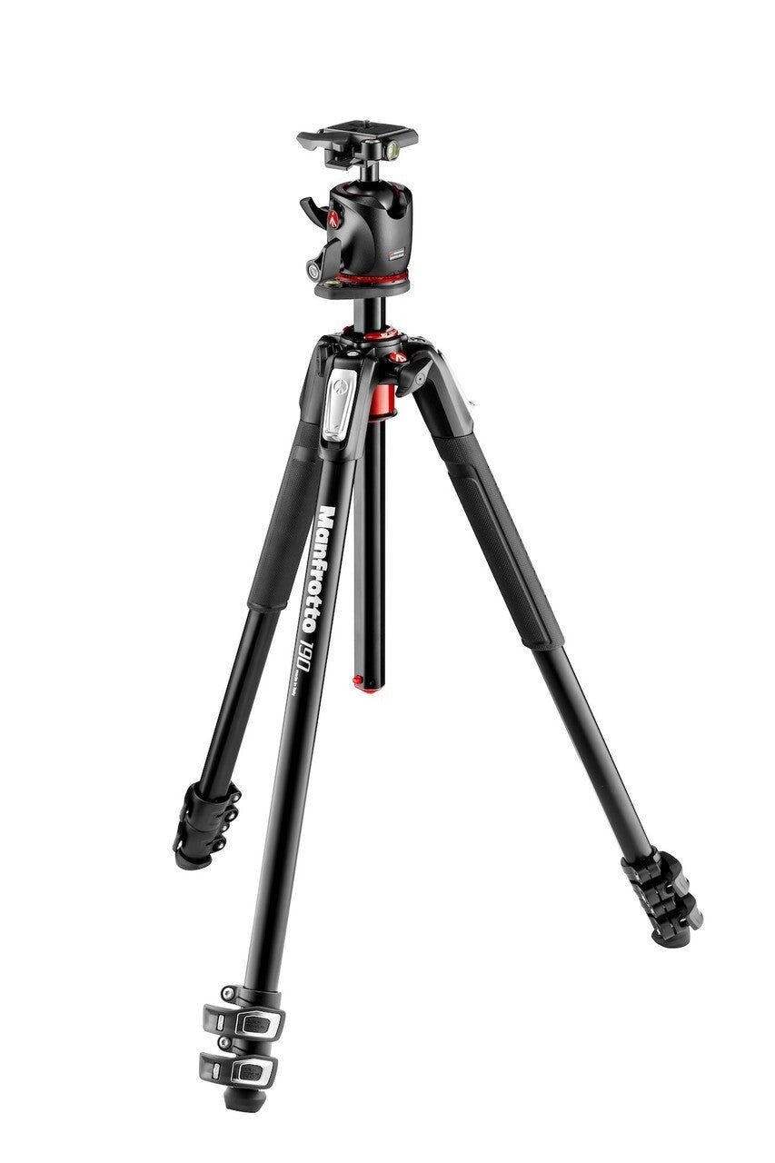 Manfrotto 190 Aluminium 3-Section Tripod and XPRO Ball Head  MK190XPRO3-BHQ2