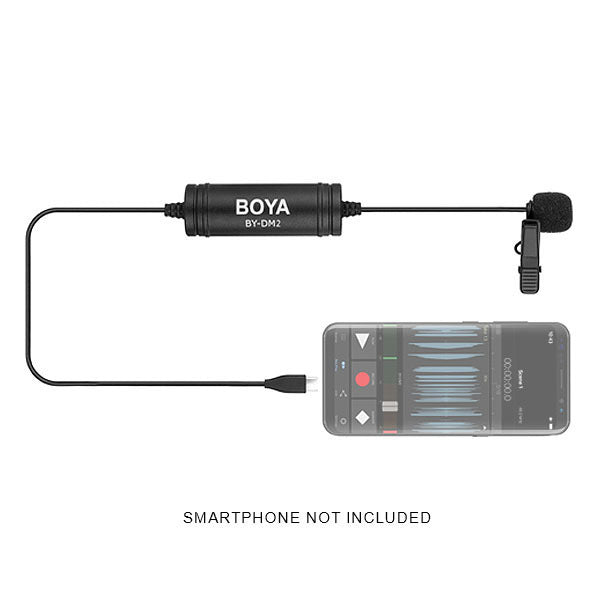 BOYA BY-DM2 USB Type-C Omnidirectional Lava Microphone for Android (6m cable)