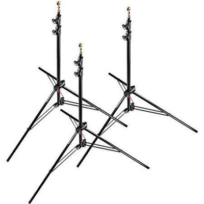 Manfrotto 3-Pack compact photo stand Air Cushioned Black Aluminium 1052BAC-3