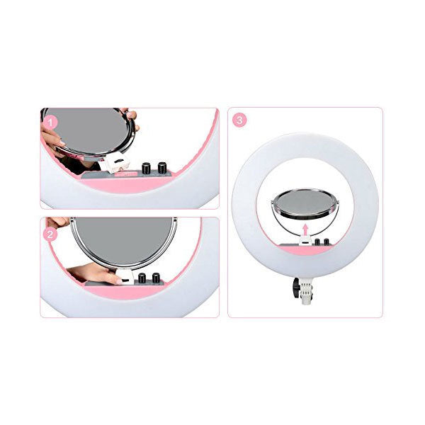 NANGUANG RING LED LIGHT CN-R480C 3200-5600K (HALO)- PINK