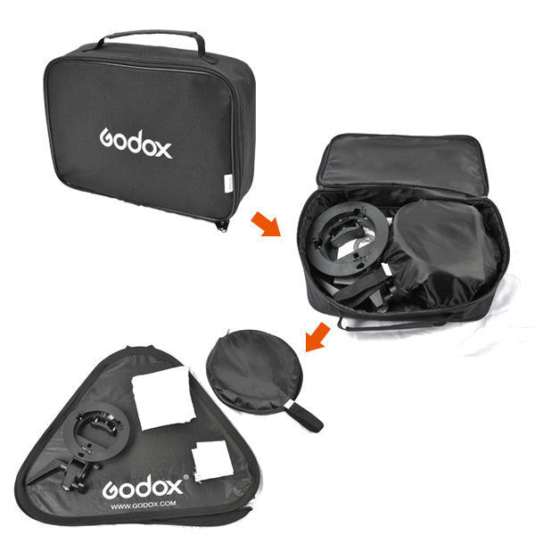 GODOX 80 X 80 CM QUICK SET UP SPEED LIGHT SOFTBOX KIT With Grid