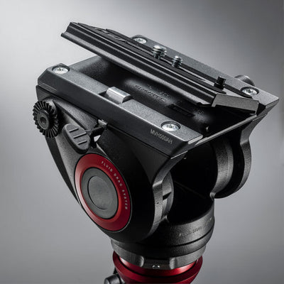 Manfrotto  Lightweight Fluid Tripod Video head with Flat Base  MVH500AH