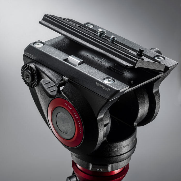 Manfrotto  Lightweight Fluid Tripod Video head with Flat Base  MVH500AH