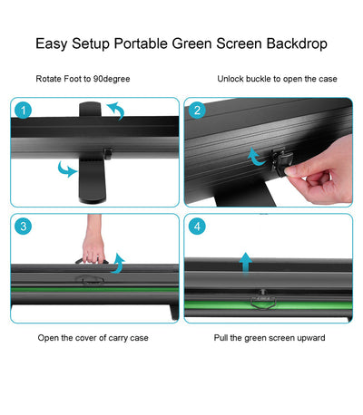 MC FOTO Portable Pull Up White Backdrop 150 x 200cm