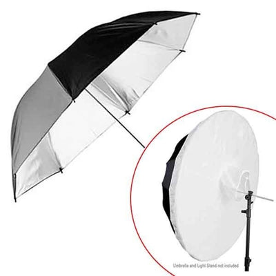 JINBEI 72" (180CM) UMBRELLA BLACK & SILVER COMBO WITH CLOTH