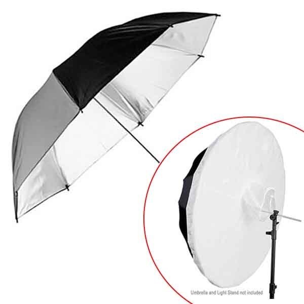 JINBEI 72" (180CM) UMBRELLA BLACK & SILVER COMBO WITH CLOTH