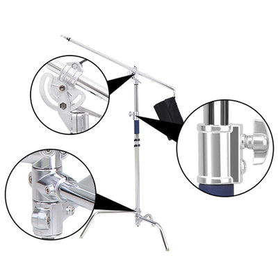 JINBEI 2-IN-1 3 Metre HYBRID STEEL C STAND WITH BOOM ARM MAX LOAD 20KG