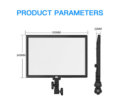 Pixel P50 14" Slim LED Light Kit Bi-Color  3200-5800K (Battery Options:No Battery Included)