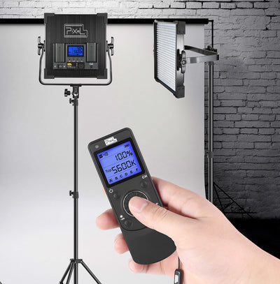 PIXEL VIDEO LED LIGHT P45C 160W BI-COLOR(3000-8000K) 2 Head Kit [LED Battery Option: No Battery Needed]