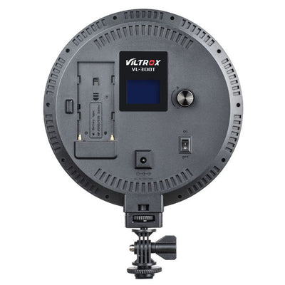VILTROX 18W ROUND VIDEO LED LIGHT VL-300T  Bi-Color (3300K-5600K) [LED Battery Option: NP-F970 Battery (7200mAh) & Charger]