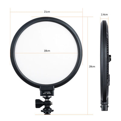 VILTROX 18W ROUND VIDEO LED LIGHT VL-300T  Bi-Color (3300K-5600K) [LED Battery Option: NP-F970 Battery (7200mAh) & Charger]