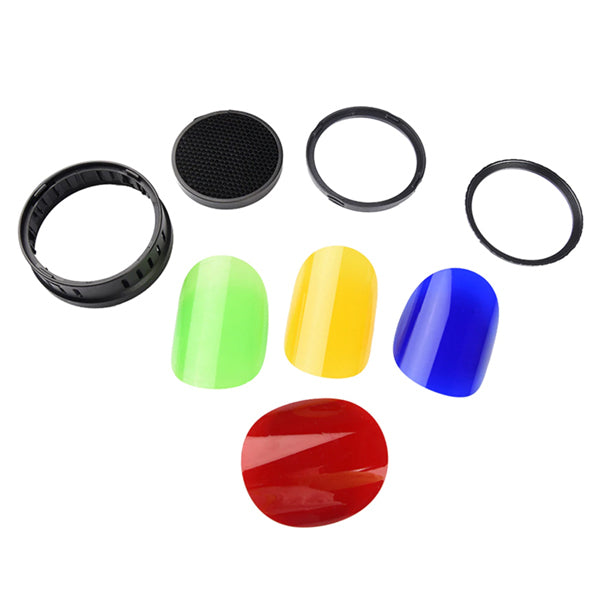GODOX BD-08 BARNDOOR KIT WITH HONEYCOMB GRID & 4 COLOR FILTERS FOR AD400PRO FLASH