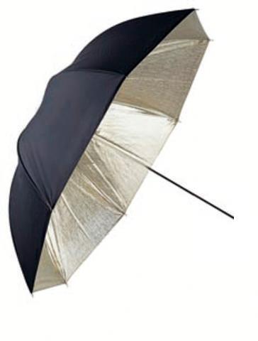 120cm Umbrella 122GB Gold with Black Cover