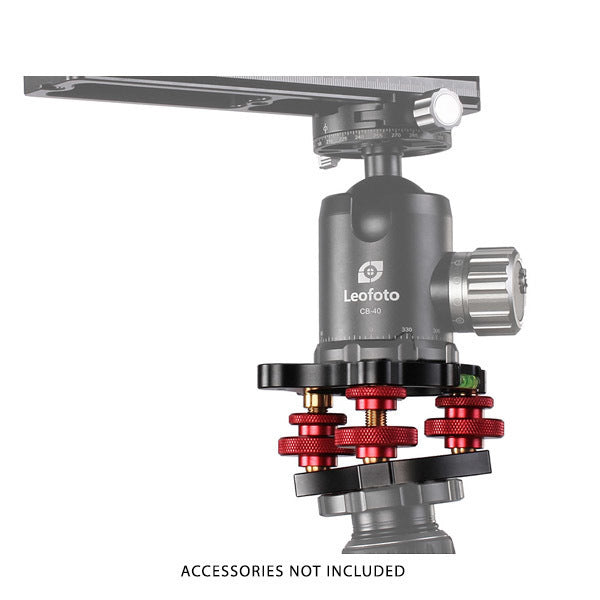 LEOFOTO LB-68 LEVELING BASE WITH 3 BUBBLE SPIRIT LEVELS