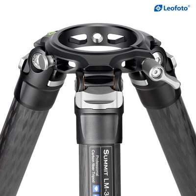 LEOFOTO LM-365C SUMMIT SERIES CARBON FIBRE VIDEO TRIPOD FOR HEAVY CAMERA & LENS