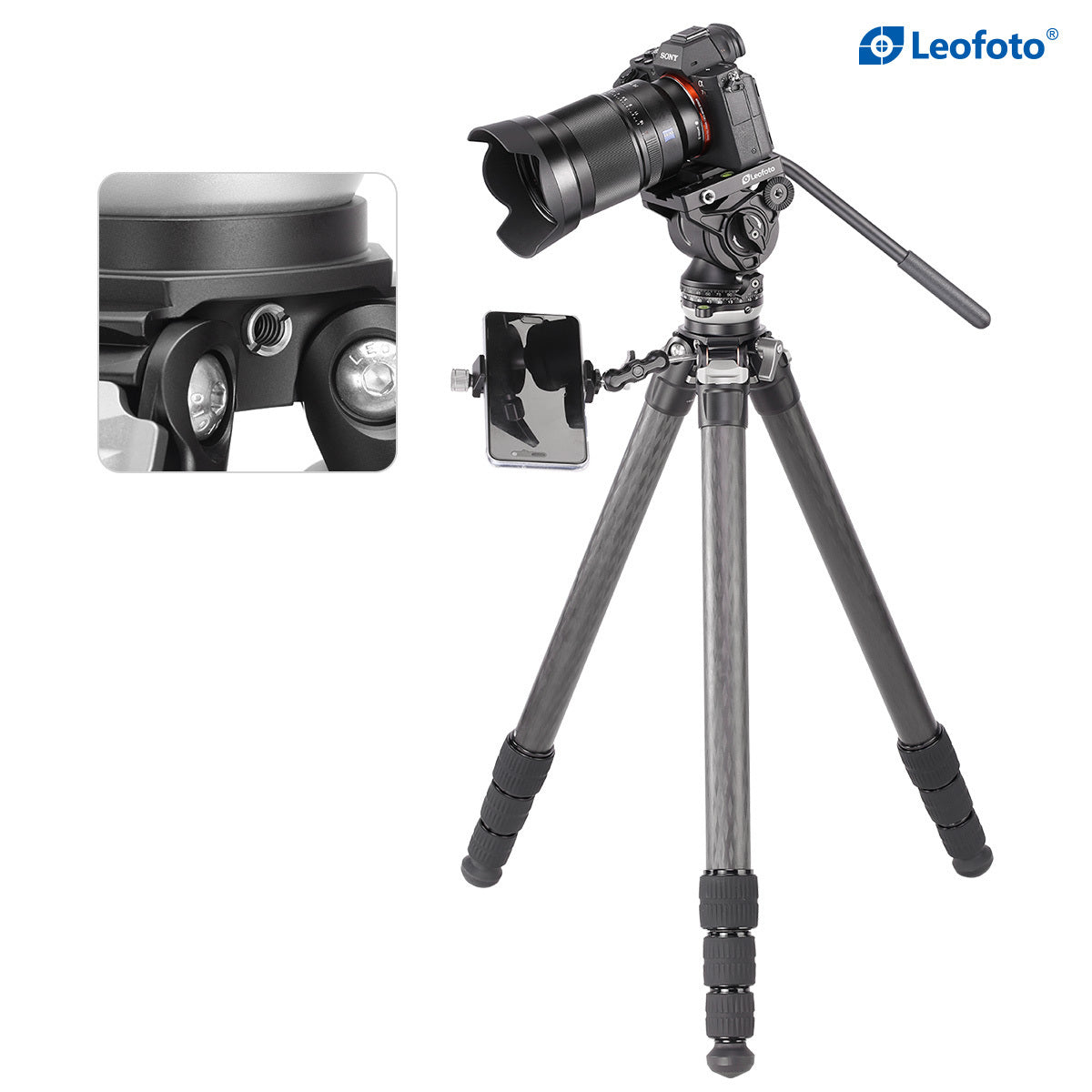 Leofoto Ranger Video Tripod Kit LS-324CEX+BV-10 Fluid Head