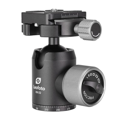 LEOFOTO XB-32 PRO BALL HEAD WITH SCREW KNOB CLAMP & BPL-50 PLATE (MAX LOAD 15KG)
