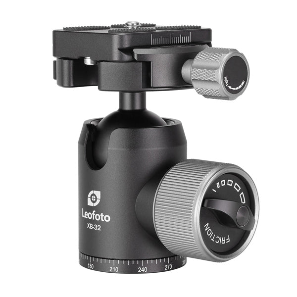 LEOFOTO XB-32 PRO BALL HEAD WITH SCREW KNOB CLAMP & BPL-50 PLATE (MAX LOAD 15KG)