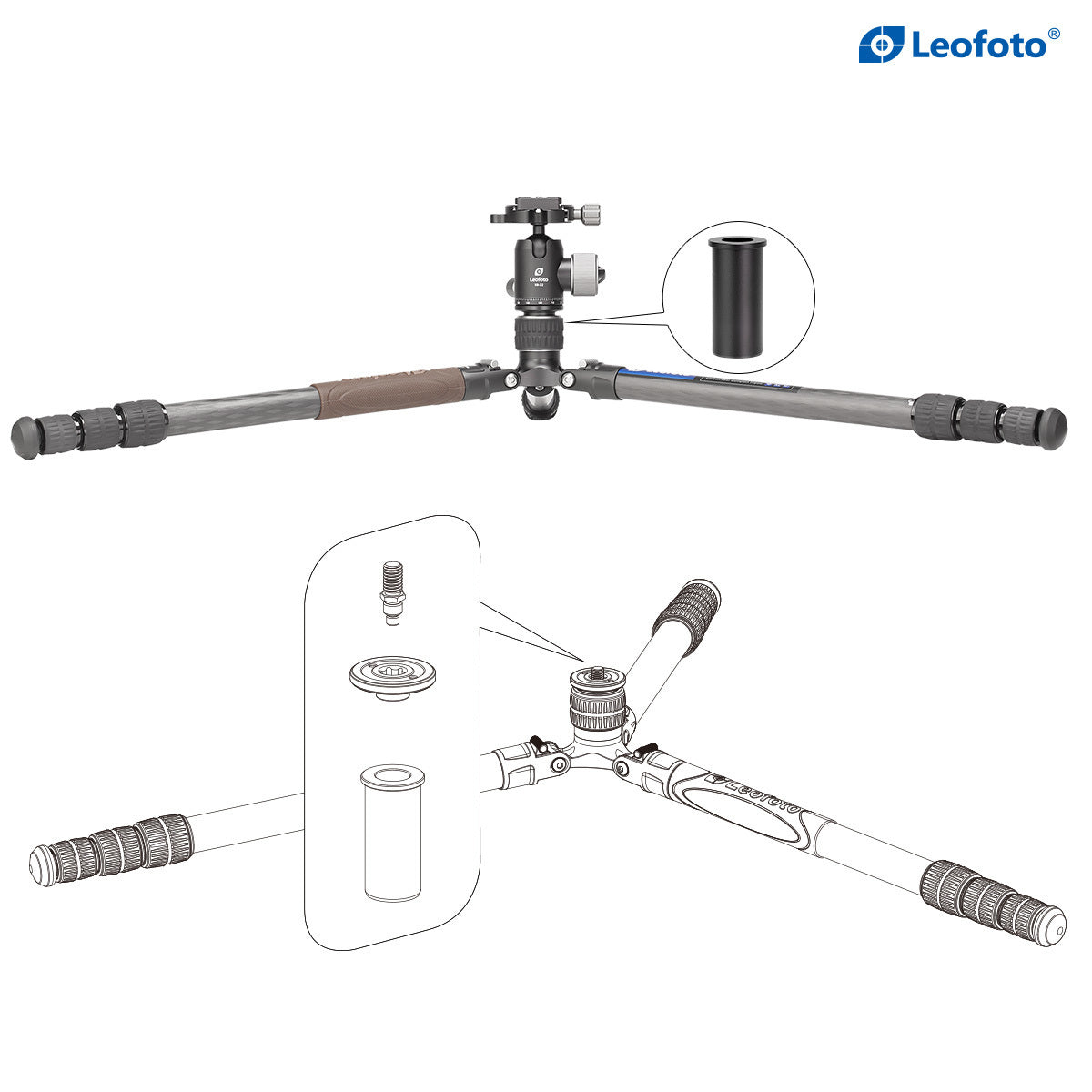 Leofoto Urban Series Carbon Fibre Tripod Kit LX-254CT+XB32