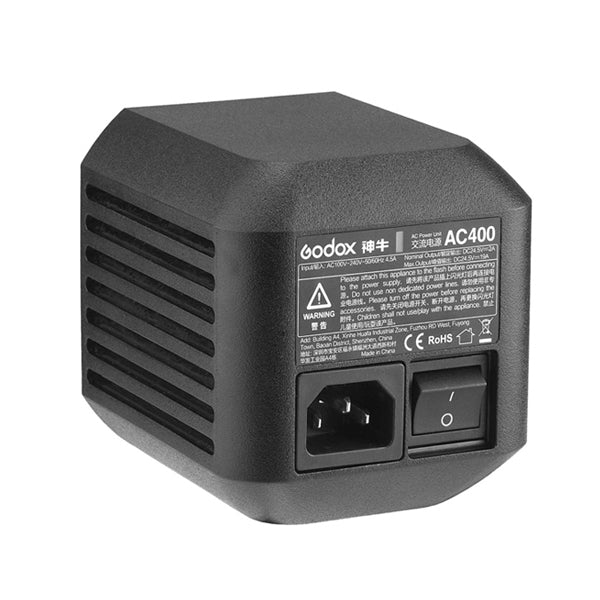 GODOX AC400 AC ADAPTER FOR WITSTRO AD400PRO MONOLIGHT FLASH (100 TO 240 VAC , 50 / 60 HZ)