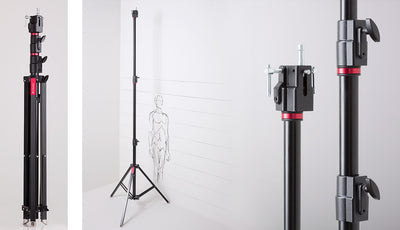 Muraro 320cm Heavy Duty High Stand MU012SB Black (Made in Italy)