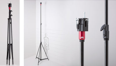 Muraro 380cm High Stand  MU004AB Black (Made in Italy)
