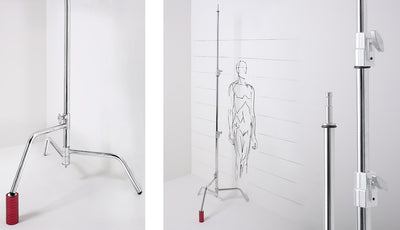 Muraro 30" C-Stand with Sliding Leg MU322 (Made in Italy)
