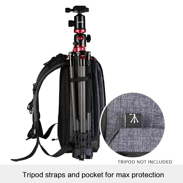 K&F CONCEPT MULTI-FUNCTION LARGE DSLR CAMERA BACKPACK KF13.044 (LARGE , DARK GREY)