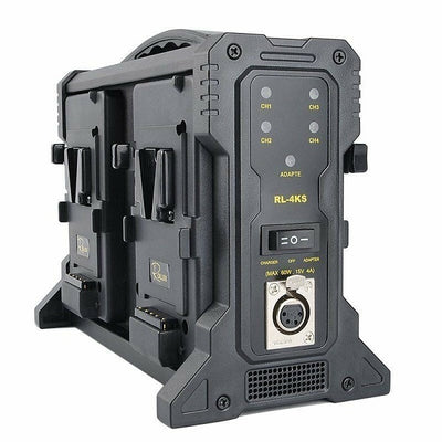 Rolux V-Mount Battery Charger 4 Channels RL4KS