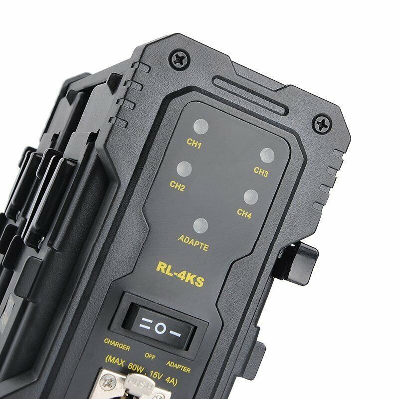 Rolux V-Mount Battery Charger 4 Channels RL4KS