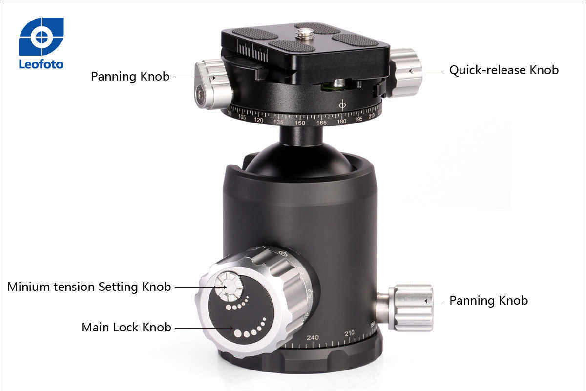 LEOFOTO PRO BALL HEAD WITH PANNING CLAMP CB-40 (DOUBLE-ACTION)