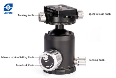 LEOFOTO PRO BALL HEAD WITH PANNING CLAMP CB-40 (DOUBLE-ACTION)