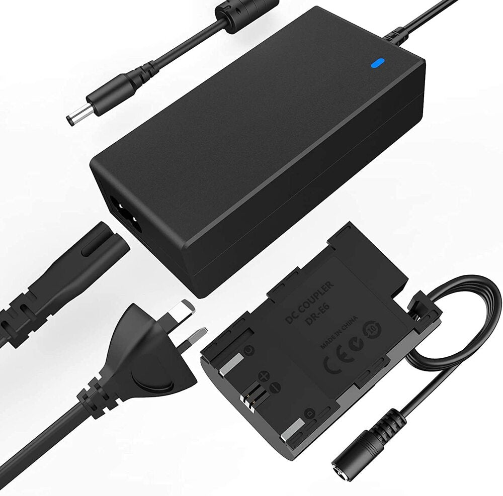 MC FOTO Gears ACK-E6 AC ADAPTER KIT FOR CANON EOS 5D MARK II,III, IV 6D, 7D, 60D