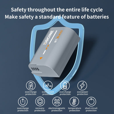 ZGCINE BT-BLK22 Camera Battery for Panasonic LUMIX Camear (2400mAh Grey)
