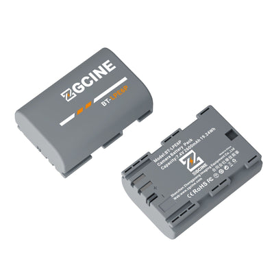 ZGCINE BT-LPE6P Camera Battery for Canon EOS R5 Mark II,R6 Mark II Camera (2600mAh Grey)