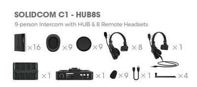 Hollyland Solidcom C1-8S Wireless Intercom System with Hub Base