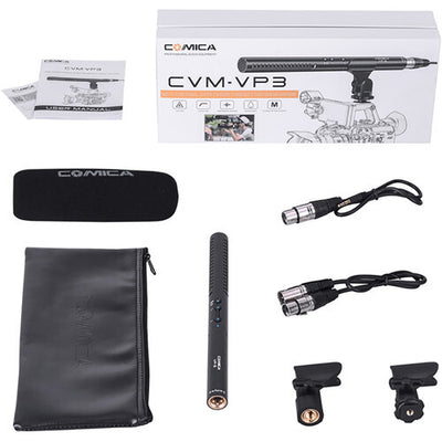 Comica Supercardioid Condenser Shotgun Microphone with Adjustable Sensitivity