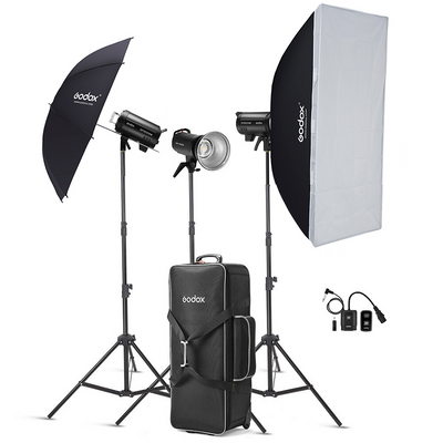 Godox DP600III-V Studio Flash Monolight (Trio-Light Kit) [Upgrade to X Series Trigger: No XPro Triger is needed]