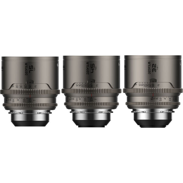 DZOFilm Arcana Anamorphic Prime 3-Lens Kit (ARRI PL, Titanium - Imperial)