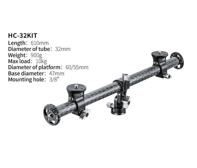 Leofoto HC-32 Kit Carbon Fibre Horizontal Tripod Arm Kit (600mm)