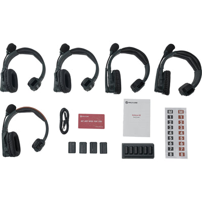 Hollyland Solidcom SE Global 5S 5-Person Full-Duplex Single-Ear Noise-Cancelling Headset Intercom System (2.4 GHz)